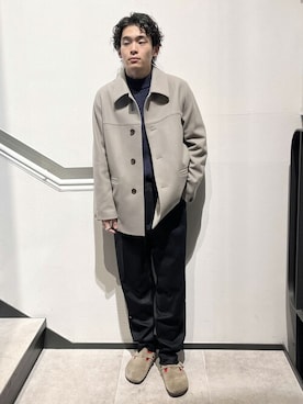 「メルトン」｜「アイテム（その他アウター）」を使った、EDIFICE OFFICIALさん（メンズ・170cm）の秋コーディネート
