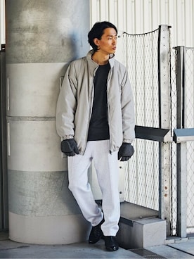 「JOHN SMEDLEY（ジョンスメドレー）のアイテム（トップス）」を使った、EDIFICE OFFICIALさん（メンズ・178cm）の秋コーディネート