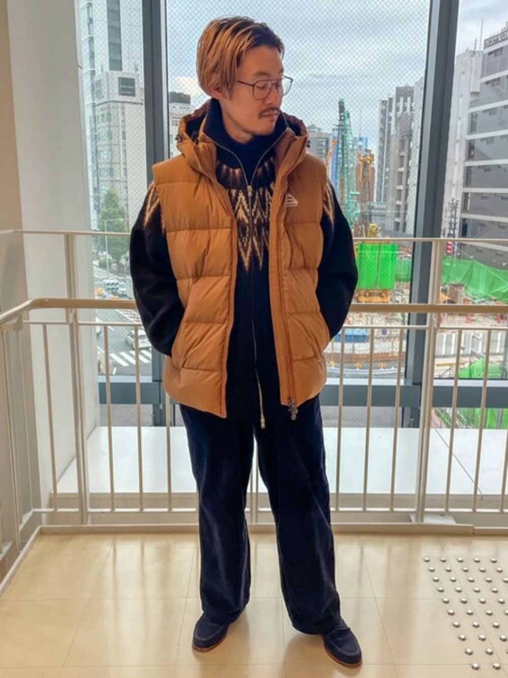 トップス MARKAWARE SNOW PATTERN DRIVERS JUMPER MARKAWARE】 SNOW PATTERN DRIVER'S JUMPER A23C-12SW03C