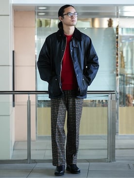 「Paraboot（パラブーツ）のアイテム（その他シューズ）」を使った、EDIFICE OFFICIALさん（メンズ・174cm）の秋コーディネート