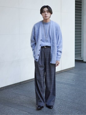 「EDIFICE LA BOUCLE（エディフィスラブークル）のアイテム（トップス）」を使った、EDIFICE OFFICIALさん（メンズ・174cm）の冬コーディネート