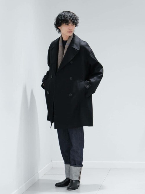 セール】【ATON / エイトン】別注 WOOL MOULINE MOCKNECK SWEATER