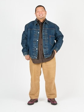 EDIFICE OFFICIALさんの「【Levi’s/リーバイス】30th 別注 Type 1 トラッカージャケット」を使ったコーディネート