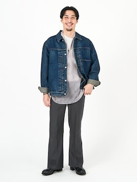 EDIFICE OFFICIALさんの「【Levi’s/リーバイス】30th 別注 Type 1 トラッカージャケット」を使ったコーディネート