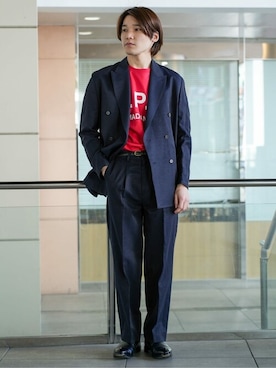 EDIFICE OFFICIALさん(メンズ・169cm)の春コーディネート