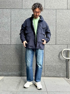 「リーバイス」｜「アイテム（その他アウター）」を使った、EDIFICE OFFICIALさん（メンズ・183cm）の春コーディネート