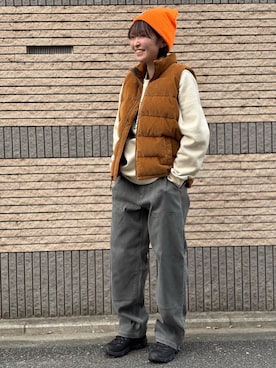 「L.L.Bean（エルエルビーン）の【JAPAN EDITION】プロスペクト・ダブル・ニー・パンツ（その他パンツ）」を使った、014117さん（レディース・164cm）の秋コーディネート