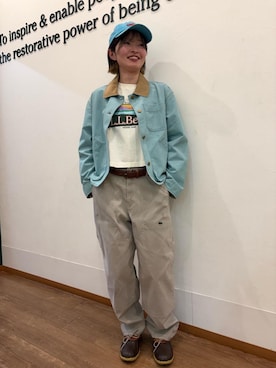 「L.L.Bean（エルエルビーン）のアイテム」を使った、014117さん（レディース・164cm）の春コーディネート