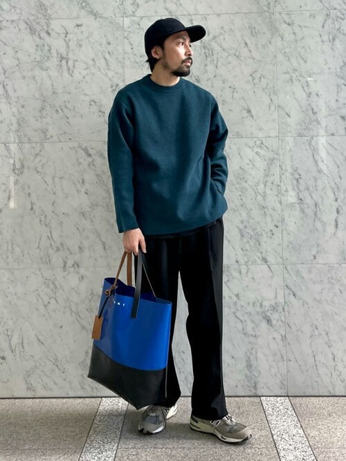 CABaN コットン ドロップショルダークルーネックプルオーバー