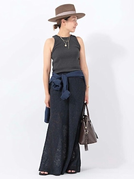 「Deuxieme Classe（ドゥーズィエムクラス）のアイテム（シャツ/ブラウス）」を使った、AYAさん（レディース・162cm）の夏コーディネート