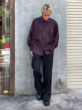 「CASPER JOHN（キャスパージョン）のアイテム（ローファー）」を使った、YOSHIさん（メンズ・171cm）の秋コーディネート