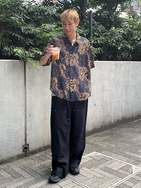 「CASPER JOHN」｜「アイテム（パンツ）」を使った、YOSHIさん（メンズ・170cm）の夏コーディネート