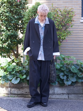 「いまどきジャケット写真」｜「アイテム（ローファー）」を使った、YOSHIさん（メンズ・171cm）の春コーディネート
