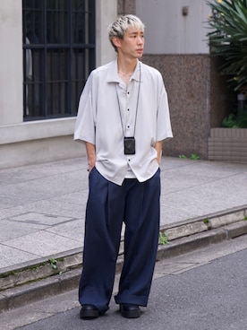 「Hender Scheme（エンダースキーマ）のアイテム（財布/小物）」を使った、YOSHIさん（メンズ・171cm）の春コーディネート