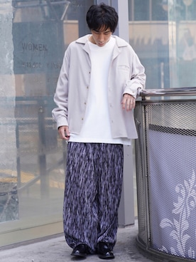 「CASPER JOHN（キャスパージョン）のアイテム（ブーツ）」を使った、YOSHIさん（メンズ・171cm）の夏コーディネート