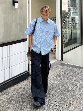 「アイテム（シャツ/ブラウス）」を使った、YOSHIさん（メンズ・170cm）の夏コーディネート
