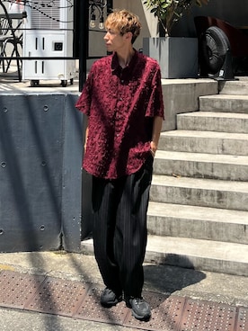 「アイテム（シャツ/ブラウス）」を使った、YOSHIさん（メンズ・170cm）の夏コーディネート