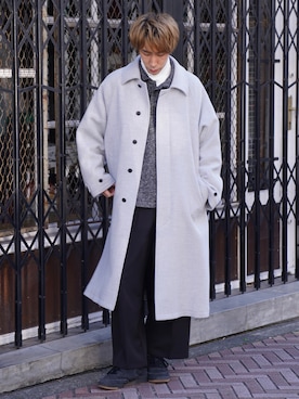 「Alcindor Materials（アルシンダーマテリアルズ）のアイテム（その他アウター）」を使った、YOSHIさん（メンズ・171cm）の冬コーディネート