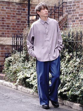 「CASPER JOHN」｜「アイテム（モカシン/デッキシューズ）」を使った、YOSHIさん（メンズ・171cm）の春コーディネート