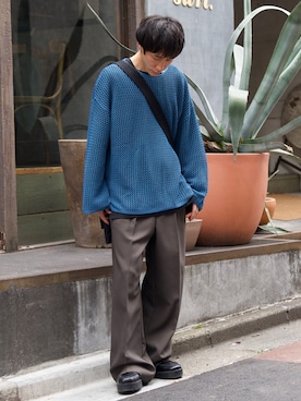 「Happy John（ハッピージョン）のアイテム」を使った、YOSHIさん（メンズ・171cm）の春コーディネート
