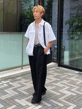 「cii（シー）のアイテム」を使った、YOSHIさん（メンズ・170cm）の夏コーディネート