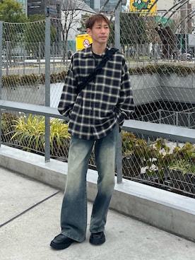 「CASPER JOHN（キャスパージョン）のアイテム」を使った、YOSHIさん（メンズ・171cm）の春コーディネート