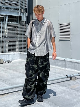 「CASPER JOHN（キャスパージョン）のアイテム（スウェットパンツ）」を使った、YOSHIさん（メンズ・170cm）の夏コーディネート