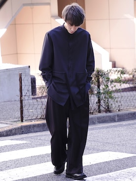 「CASPER JOHN」｜「アイテム（モカシン/デッキシューズ）」を使った、YOSHIさん（メンズ・171cm）の春コーディネート