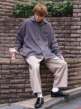 「CASPER JOHN（キャスパージョン）のアイテム（ブーツ）」を使った、YOSHIさん（メンズ・171cm）の冬コーディネート