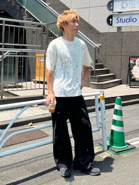 「CASPER JOHN（キャスパージョン）のアイテム」を使った、YOSHIさん（メンズ・170cm）の夏コーディネート