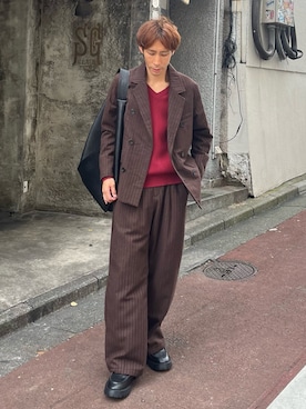 「cii（シー）のアイテム」を使った、YOSHIさん（メンズ・171cm）の秋コーディネート