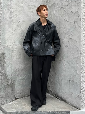 「アイテム（トレンチコート）」を使った、YOSHIさん（メンズ・171cm）の冬コーディネート