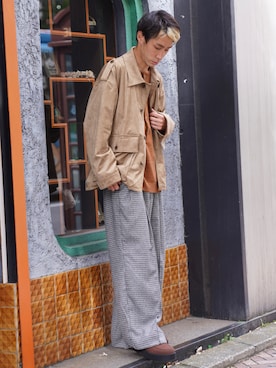 「CASPER JOHN（キャスパージョン）のアイテム（その他シューズ）」を使った、YOSHIさん（メンズ・171cm）の秋コーディネート