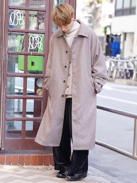 「CASPER JOHN（キャスパージョン）のアイテム（その他アウター）」を使った、YOSHIさん（メンズ・171cm）の冬コーディネート