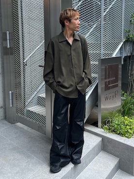 「アイテム（シャツ/ブラウス）」を使った、YOSHIさん（メンズ・170cm）の秋コーディネート