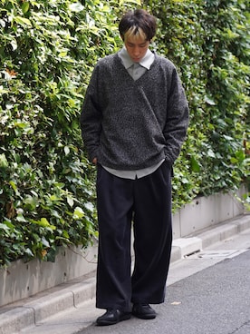 「CASPER JOHN（キャスパージョン）のアイテム（スウェット）」を使った、YOSHIさん（メンズ・171cm）の秋コーディネート