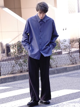 「CASPER JOHN」｜「アイテム（モカシン/デッキシューズ）」を使った、YOSHIさん（メンズ・171cm）の春コーディネート