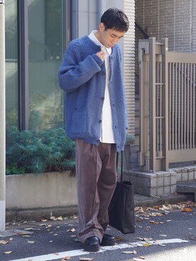 「CASPER JOHN（キャスパージョン）のアイテム（バッグ）」を使った、YOSHIさん（メンズ・171cm）の秋コーディネート