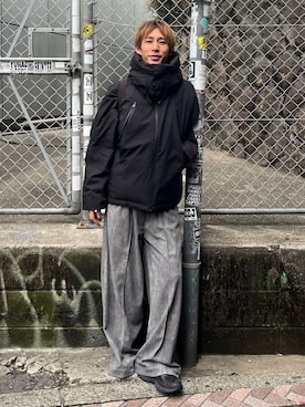 「アイテム（ダウンジャケット/コート）」を使った、YOSHIさん（メンズ・170cm）の秋コーディネート