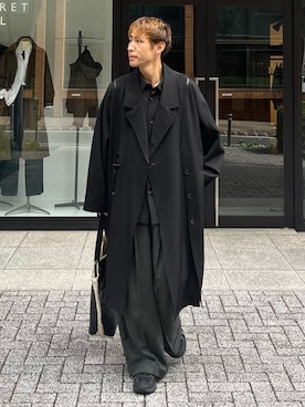 「アイテム（トレンチコート）」を使った、YOSHIさん（メンズ・170cm）の秋コーディネート