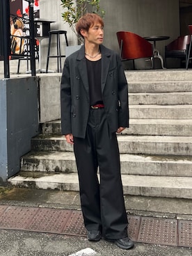 「CASPER JOHN（キャスパージョン）のアイテム（パンツ）」を使った、YOSHIさん（メンズ・171cm）の秋コーディネート