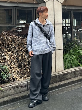 「CASPER JOHN（キャスパージョン）のアイテム（トップス）」を使った、YOSHIさん（メンズ・171cm）の秋コーディネート