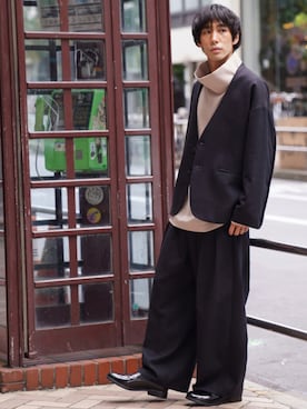 「CASPER JOHN（キャスパージョン）のアイテム（ブーツ）」を使った、YOSHIさん（メンズ・171cm）の秋コーディネート