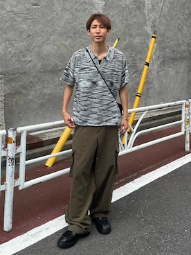 「CASPER JOHN（キャスパージョン）のアイテム」を使った、YOSHIさん（メンズ・171cm）の夏コーディネート