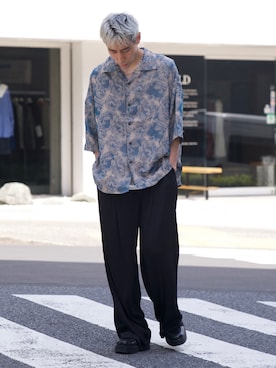 「ADAMASTE（アダマスト）のアイテム」を使った、YOSHIさん（メンズ・171cm）の春コーディネート