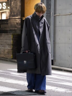 「CASPER JOHN（キャスパージョン）のアイテム（バッグ）」を使った、YOSHIさん（メンズ・171cm）の冬コーディネート