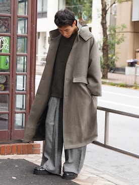 「CASPER JOHN（キャスパージョン）のアイテム（その他アウター）」を使った、YOSHIさん（メンズ・171cm）の冬コーディネート