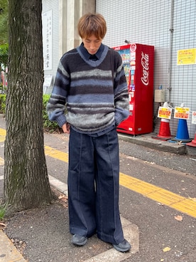 「CASPER JOHN（キャスパージョン）のアイテム」を使った、YOSHIさん（メンズ・170cm）の秋コーディネート