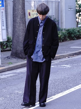 「CASPER JOHN」｜「アイテム（モカシン/デッキシューズ）」を使った、YOSHIさん（メンズ・171cm）の春コーディネート