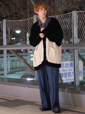 CASPER JOHN（キャスパージョン）の「Mole Lace Knit Cardigan